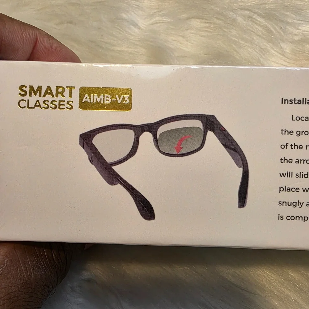 NEW Factory Sealed AIMB-V3 Smart Bluetooth Audio Glasses Black 2 Lens Sets